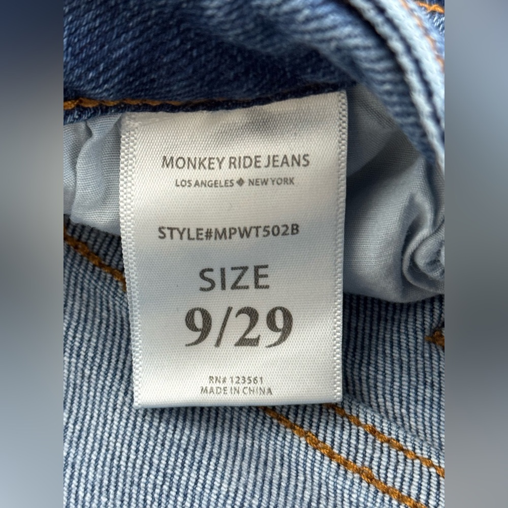 Monkey Ride Original Vintage Women’s Distressed Button Fly Jeans, Size 9/29 - Picture 15 of 16